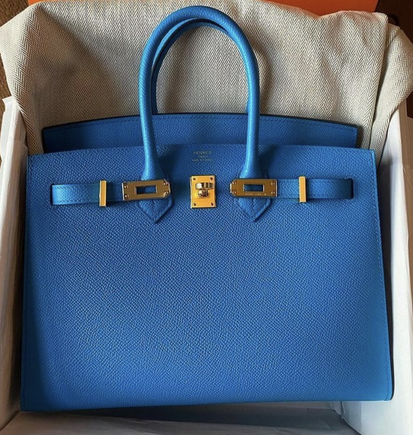 Hermès Aubergine Togo Leather 30 cm Birkin Bag 2022